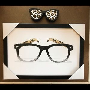 Cheetah print glasses, decor. 11 x 16 wall decor & table decor glasses.